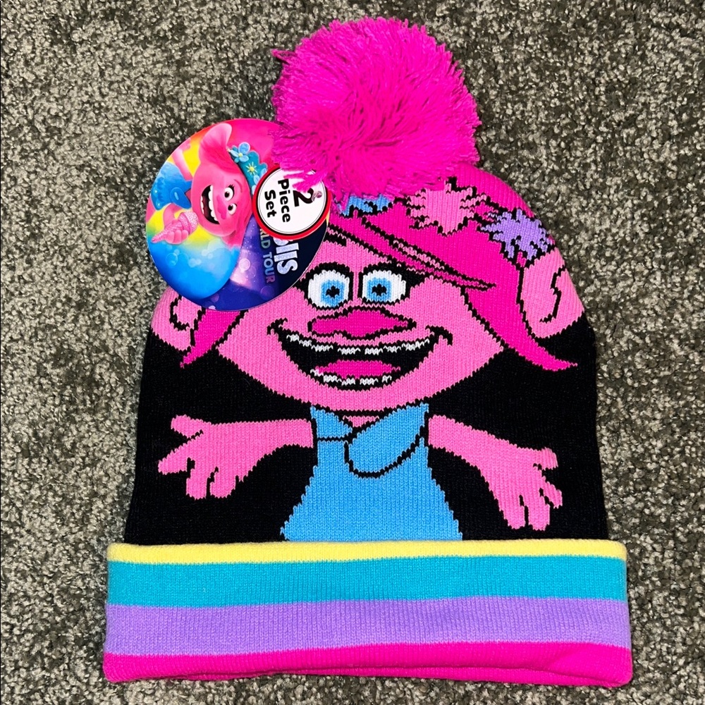 Trolls Poppy Winter Hat & Gloves Set – NWT